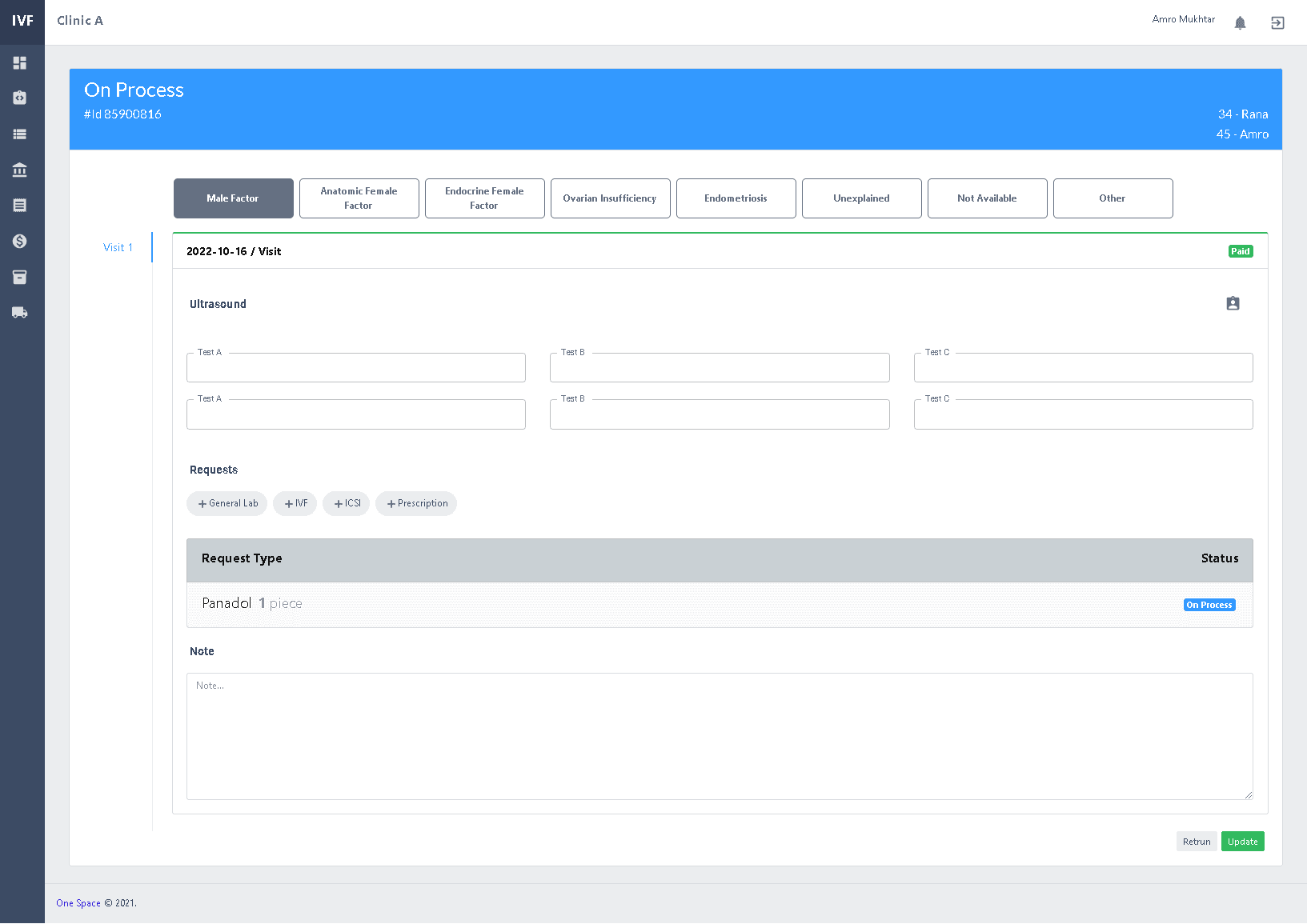 IVF Center ERP System — Screenshot 2
